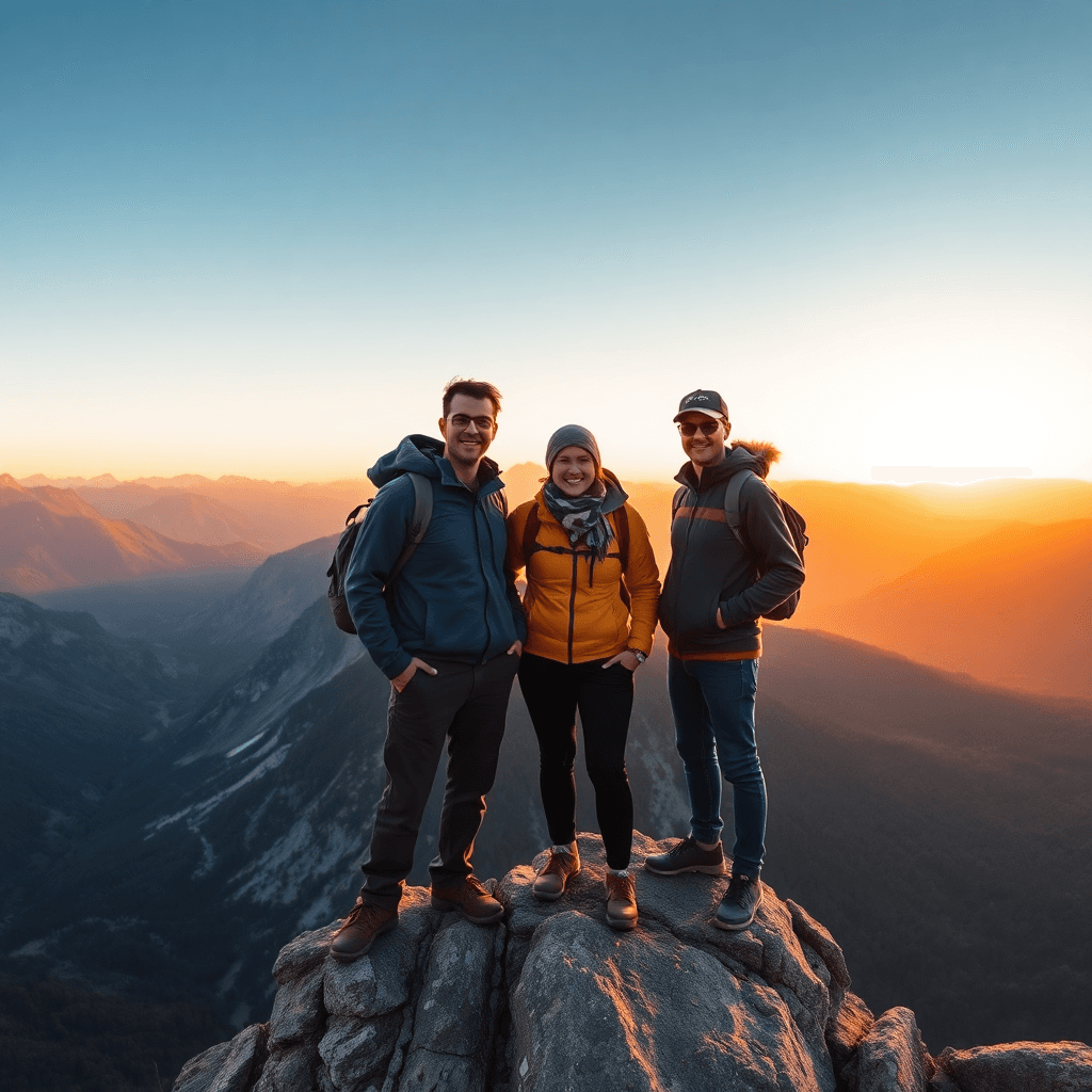 Breathtaking mountain landscape at golden hour